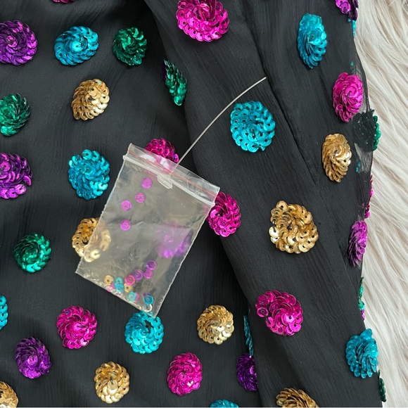 NWOT Mark & John by Gopal Vintage Sequin Silk Dress - Picture 6 of 7